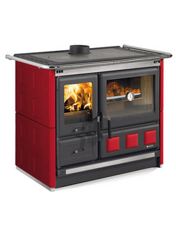 La Nordica Rosa XXL Maiolica Bordeaux Μαντεμένια Ξυλόσομπα με Φούρνο 8.5kW