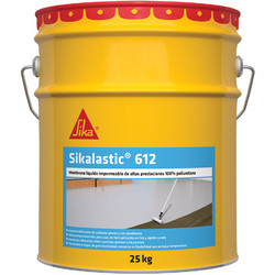 Sika Sikalastic 612 Ελαστομερές Επαλειφόμενο Πολυουρεθανικό Στεγανωτικό Ταράτσας Λευκό 15lt