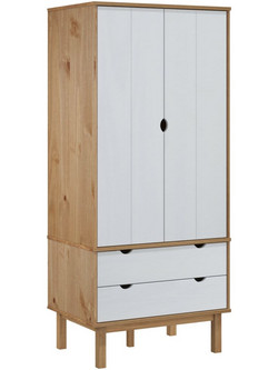 vidaXL Δίφυλλη Ντουλάπα Ρούχων Πεύκο 76.5x53x172cm 348590