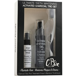 Cougar Beauty Ultimate Teeth Whitening Activated Charcoal Trio Set Kit Λεύκανσης Δοντιών Ενεργού Άνθρακα