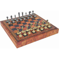 Italfama Σκάκι Δερμάτινο με Πιόνια 28x28cm