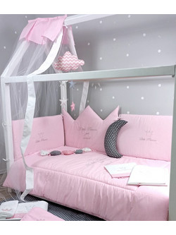Baby Star Princess Σετ Κούνιας Pink 3τμχ