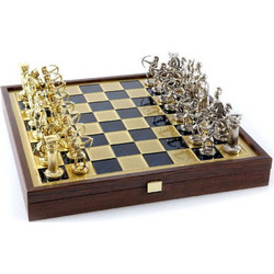 Manopoulos Σκάκι Ξύλινο με Πιόνια 41x41cm SK10BLU