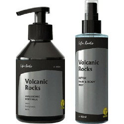 Life Roots Volcanic Rocks Body Milk 250ml + Detox Hair & Body Mist 150ml