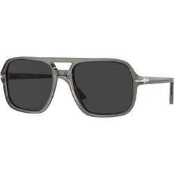Persol PO3328S 110348 Ανδρικά Γυαλιά Ηλίου Aviator Κοκάλινα Γκρι με Μαύρο Polarized Φακό