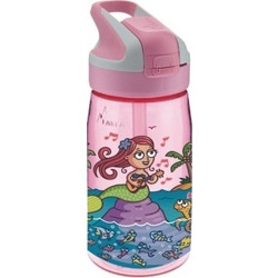 Laken Tritan Ukelele Παιδικό Μπουκάλι Πλαστικό BPA Free με Καλαμάκι Ροζ 450ml