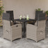 vidaXL Σετ Τραπεζαρία Κήπου Rattan 5τμχ Ανθρακί 3212411