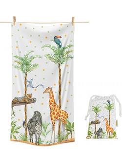 Safari Πετσέτα Θαλάσσης Microfiber Άσπρη 70x140cm ΠΚ005