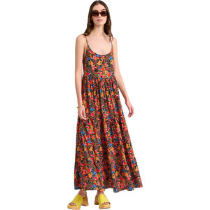 Funky Buddha Midi Καλοκαιρινό Καθημερινό Φόρεμα Πολύχρωμο FBL009-116-13