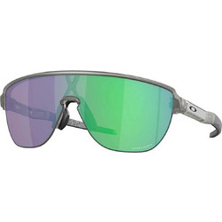 Oakley OO9248 14 Ανδρικά Γυαλιά Ηλίου Μάσκα Κοκάλινα Γκρι με Πράσινο Καθρέπτη Φακό