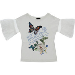 Monnalisa Παιδικό T-Shirt Κοντομάνικο Λευκό 495600SV-5050-0001