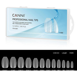 Canni Matt Short 05 Coffin Tips Νυχιών 240τμχ
