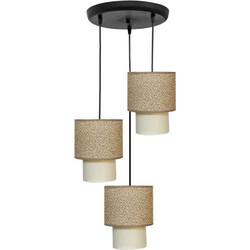 Heronia Lighting Κρεμαστό Φωτιστικό Οροφής Τρίφωτο E27 Καφέ 14-0272
