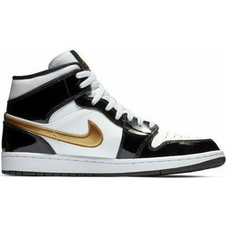 Jordan Air 1 Mid SE Ανδρικά Sneakers Μποτάκια Μαύρα Λευκά 852542-007