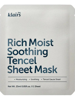 Klairs Rich Moist Shooting Sheet Μάσκα Προσώπου για Ενυδάτωση 25ml