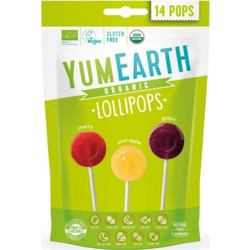 YumEarth Πολυβιταμινούχα Γλειφιτζούρια Κεράσι Πράσινο Μήλο & Σταφύλι 14τμχ