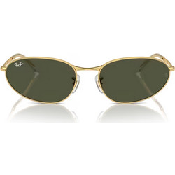 Ray-Ban RB3734 001/31 Ανδρικά Γυαλιά Ηλίου Οβάλ Μεταλλικά Χρυσά με Πράσινο Polarized Φακό