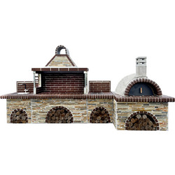 Sxistolithos 04000 Χτιστή Ψησταριά με Φούρνο Πάγκο και Νεροχύτη 465cm