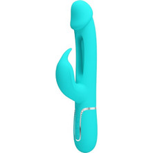Pretty Love Kampas Rabbit Vibrator with Tongue Aqua Δονητής Rabbit Πράσινος
