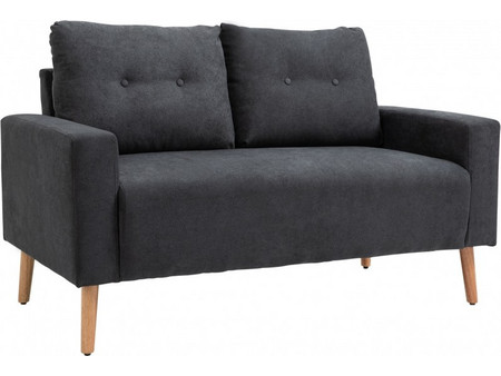 HOMCOM Διθέσιος Καναπές Γκρι 145x76x88cm 833-902CG