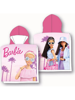 Dimcol Barbie Παιδικό Πόντσο Θαλάσσης Microfiber Ροζ 50x100cm 54463144011