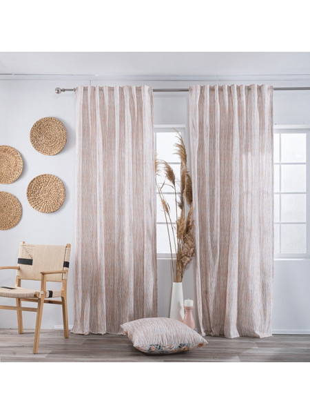 Teoran Κουρτίνα Παραθύρου 275x140 Elda Ροζ