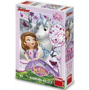 Παιδικό Puzzle Dino Diamond Πριγκίπισσα Σοφία & Μονόκερος 200 Κομμάτια
