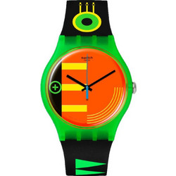 Swatch Ανδρικό Ρολόι με Μαύρο Καουτσούκ Λουράκι SO29G106