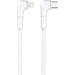 Maxlife MXUC-09T Angle 90° USB-C to Lightning Cable 27W 1m White 5900495092649