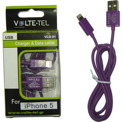 Volte-Tel VCD01 USB-A to Lightning Cable 1m Purple 5205308108846
