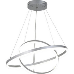 InLight Κρεμαστό Φωτιστικό Οροφής Μονόφωτο LED Ασημί 6095-Β-Silver
