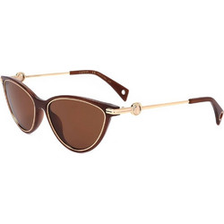 Lanvin LNV607S 200 Γυναικεία Γυαλιά Ηλίου Cat Eye Μεταλλικά Καφέ Χρυσό με Καφέ Φακό