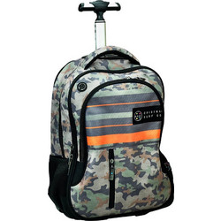 Maui & Sons Retro Camo Σχολική Τσάντα Τρόλεϊ Δημοτικού Γκρι 339-15074