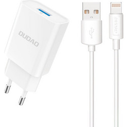 Dudao A4EU Φορτιστής με Καλώδιο Lightning με Θύρα USB-A 10W White