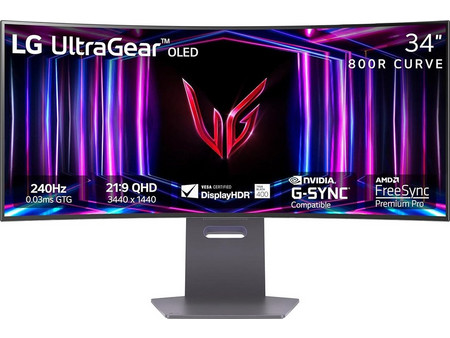 LG UltraGear 34GS95QE-B Ultrawide OLED HDR Curved Gaming Monitor 34.14" 3440x1440 QHD 240Hz 0.03ms
