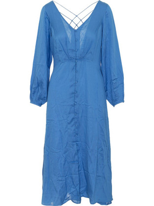 Free People Midi Βραδινό Φόρεμα Μπλε 84451