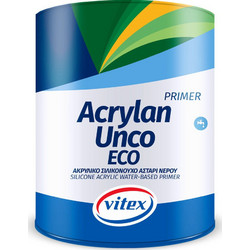 Vitex Acrylan Unco Οικολογικό Χρώμα Εξωτερικού Χώρου Λευκό 1lt
