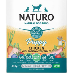 Naturo Tray Grain Free Puppy Chicken Potato & Veggies 400gr