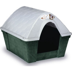 Donald Pet Care Felice Large Σπιτάκι Σκύλου Πλαστικό Εξωτερικού Χώρου Λευκό Πράσινο 96x78x73cm