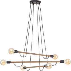 TK Lighting Helix Κρεμαστό Φωτιστικό Οροφής Ράγα Πολύφωτο Μαύρο 4950