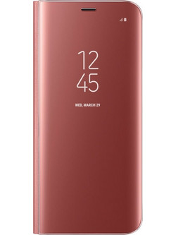 Samsung Galaxy S7 Edge G935F Θήκη Clear View ΡΟΖΕ(oem)