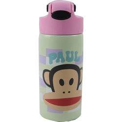 Back Me UP Paul Frank Logo Girl Παιδικό Παγούρι Πλαστικό Πράσινο Mint Ροζ 500ml