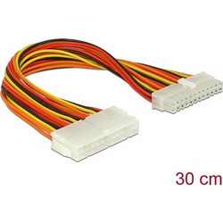 DeLOCK 82989 Καλώδιο Τροφοδοσίας 24-Pin ATX Male to 24-Pin ATX Female 0.3m Multicolor