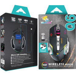Yelandar Q6 Ασύρματο Gaming Ποντίκι RGB Black Silver