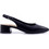 Tamaris Γόβες Slingback Δερμάτινες με Χοντρό Χαμηλό Τακούνι Μαύρες 1-29500-42-003