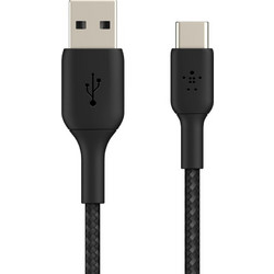 Belkin Braided USB-A to USB-C 2m Black CAB002BT2MBK
