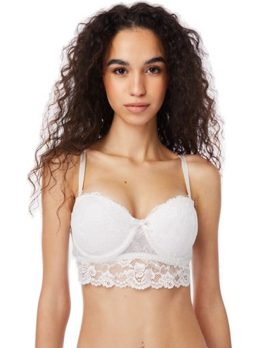 Minerva Σουτιέν Balconette Push Up με Μπανέλα Λευκό 90-8077B