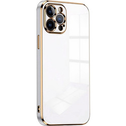 Bodycell Gold Plated Silicon Back Cover White (iPhone 14 Pro Max)