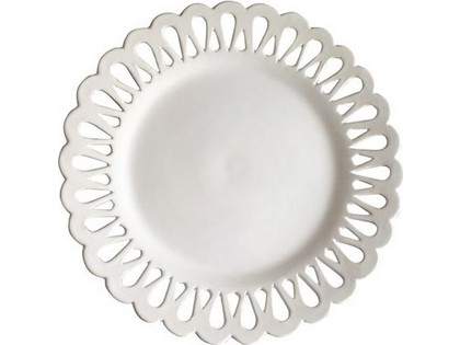 Bourg-Joly Malicorne Ajouree Chevet Πιάτο Φρούτου Λευκό 24.5cm BOURG-JOLY