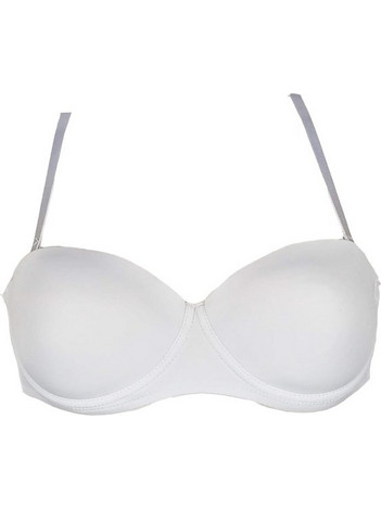 Cotonella Σουτιέν Strapless με Αφαιρούμενη Ενίσχυση με Μπανέλα Λευκό CD003
